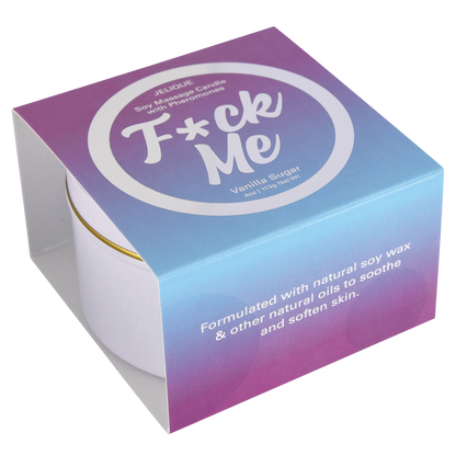 Jelique Vanilla Sugar Soy Massage Candle – Pheromone-Infused Body Oil in a Jar