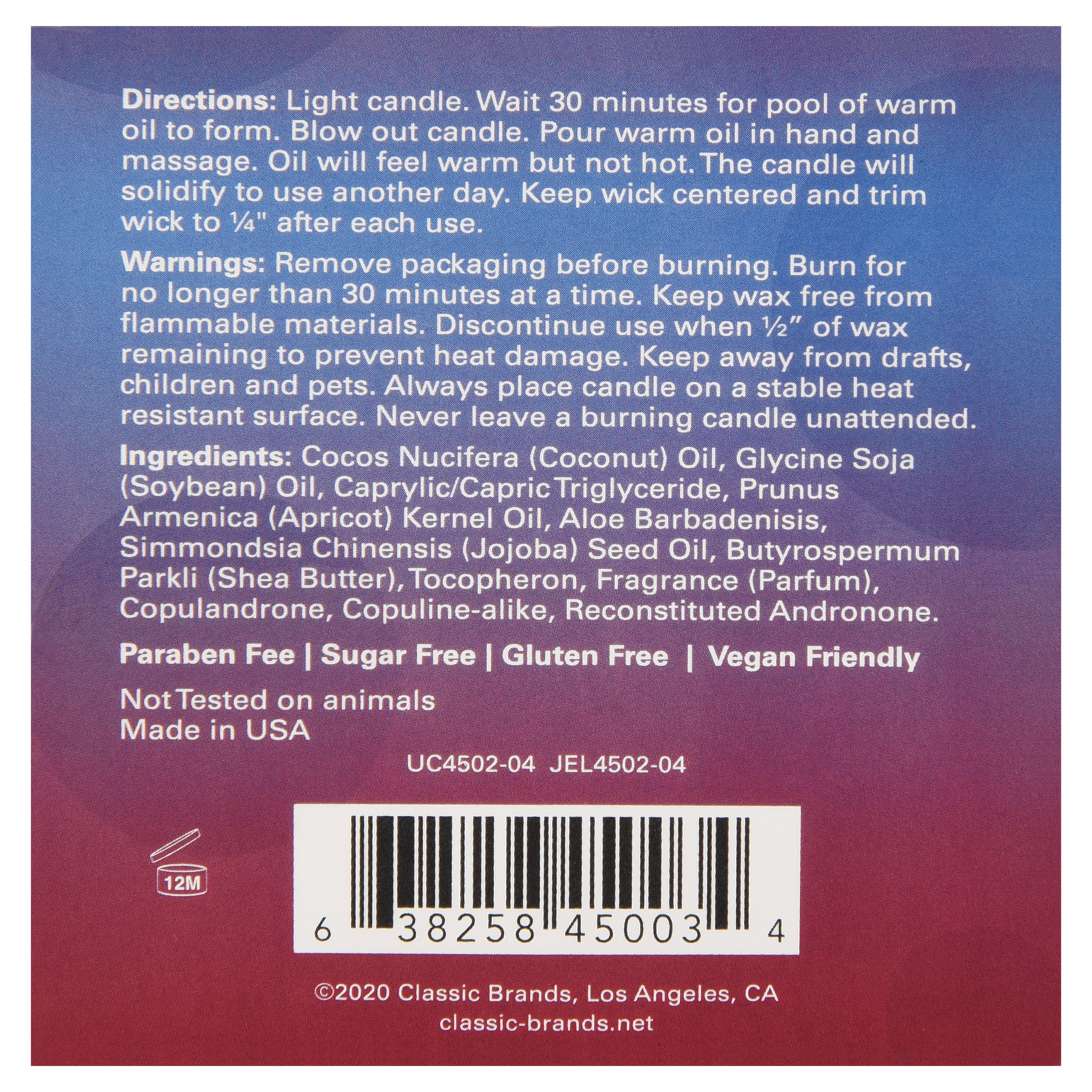 Jelique Sex-A-Licious Ravenous Raspberry Massage Candle with soy wax and pheromones in red tin