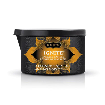 Kama Sutra Ignite Massage Candle – Skin-safe wax-free candle melting into sensual massage oil 