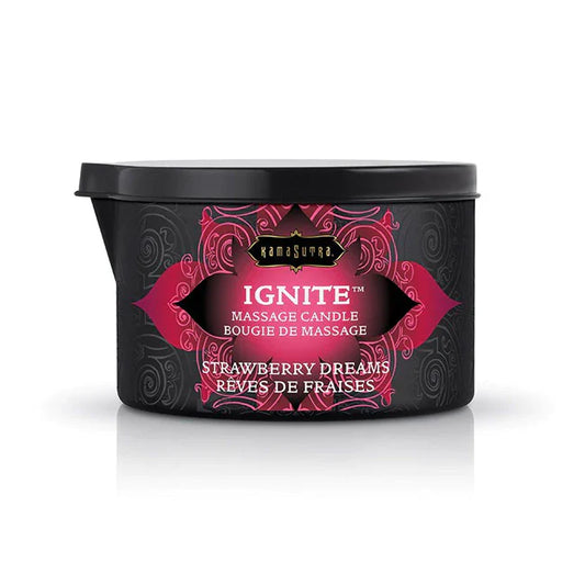 Kama Sutra Ignite Massage Candle – Skin-safe wax-free candle melting into sensual massage oil 

