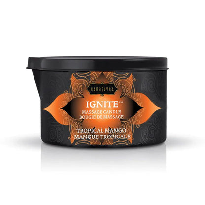 Kama Sutra Ignite Massage Candle – Skin-safe wax-free candle melting into sensual massage oil 