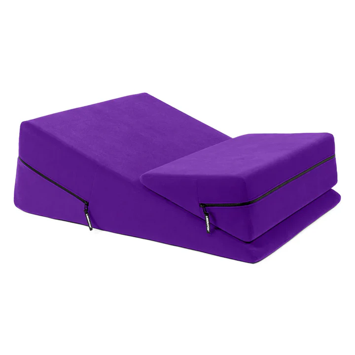 Liberator Wedge and Ramp Combo – stacked position support with plush black microfiber cover