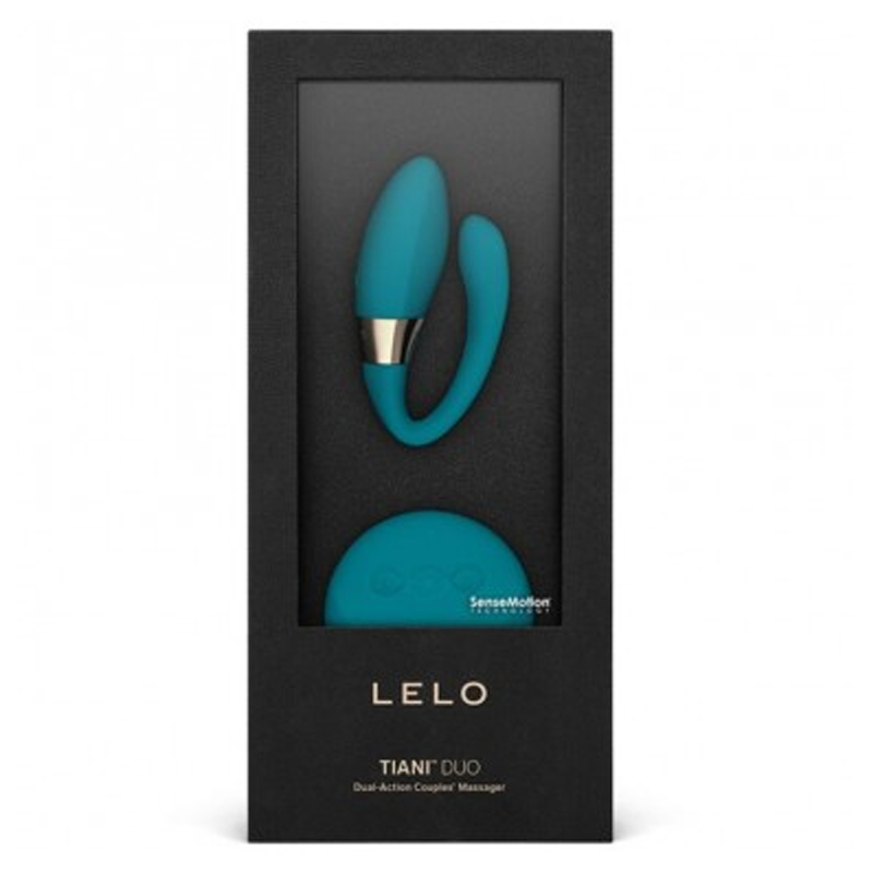 Lelo Tiani Duo Vibrator – Vibrating Couples Massager - Black / Ocean Blue