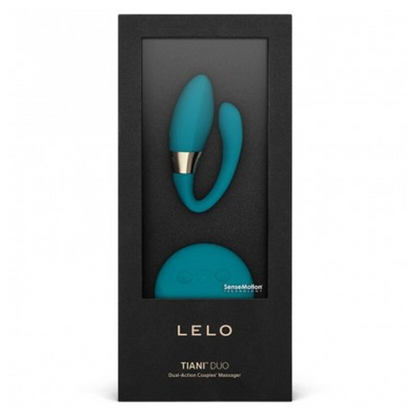 Lelo Tiani Duo Vibrator – Vibrating Couples Massager - Black / Ocean Blue