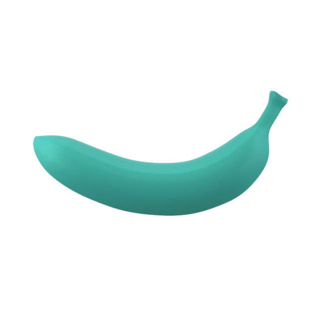 Love to Love Oh Oui Banana Vibrator –  banana-shaped vibrator on neutral background, playful and colorful.