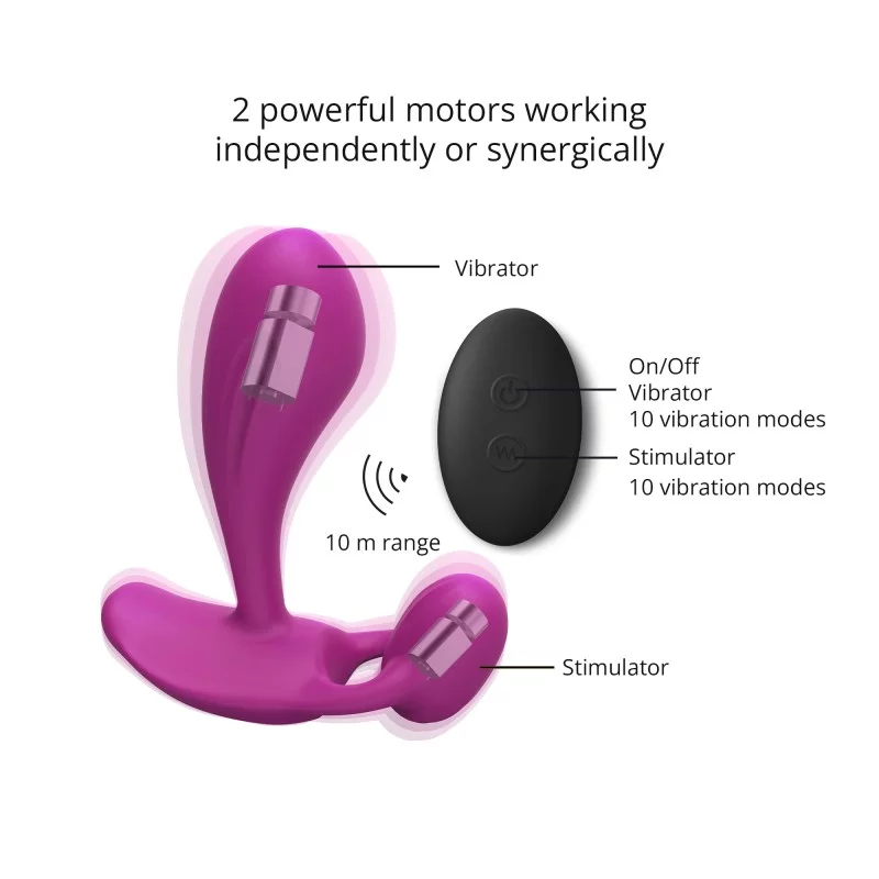 Love To Love Witty P/G-Spot Vibrator – Dual stimulation toy with remote control