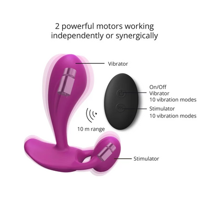 Love To Love Witty P/G-Spot Vibrator – Dual stimulation toy with remote control