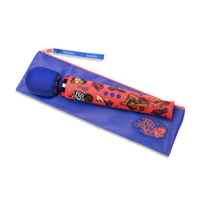 Empowerment-themed Le Wand vibrator with travel case and pouch