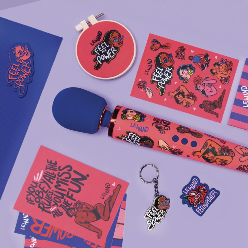 Le Wand Feel My Power Wand with Kelly Malka’s limited edition artwork