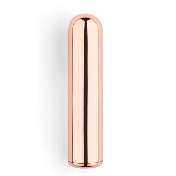 Le Wand Bullet Vibe – Chrome mini vibrator with textured silicone sleeves and USB charging cable