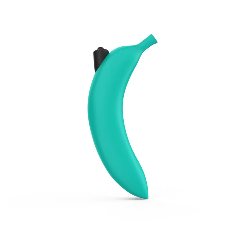 Love to Love Oh Oui Banana Vibrator –  banana-shaped vibrator on neutral background, playful and colorful.