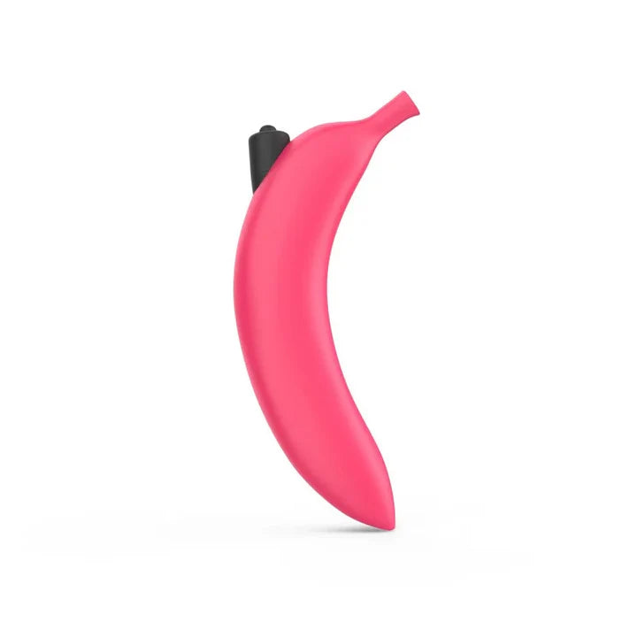Love to Love Oh Oui Banana Vibrator –  banana-shaped vibrator on neutral background, playful and colorful.