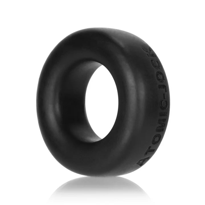 Black rubber ring with 'Atomic Lock' branding on a white background