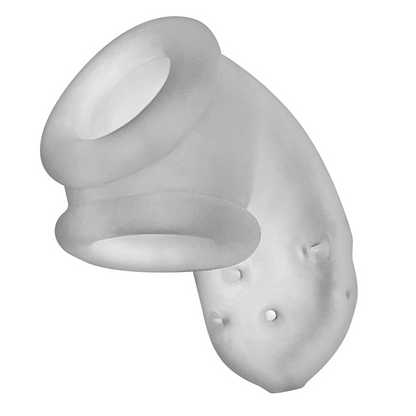 Oxballs Airlock Electro Chastity Cage - CLEAR ICE