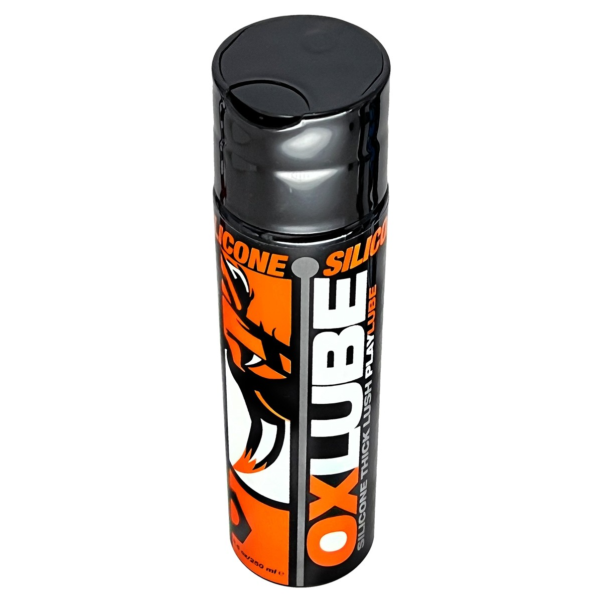 Oxballs Oxlube Silicone Playlube – thick 4.4oz and 8.5oz silicone-based lubricant in bold black bottles for intense play