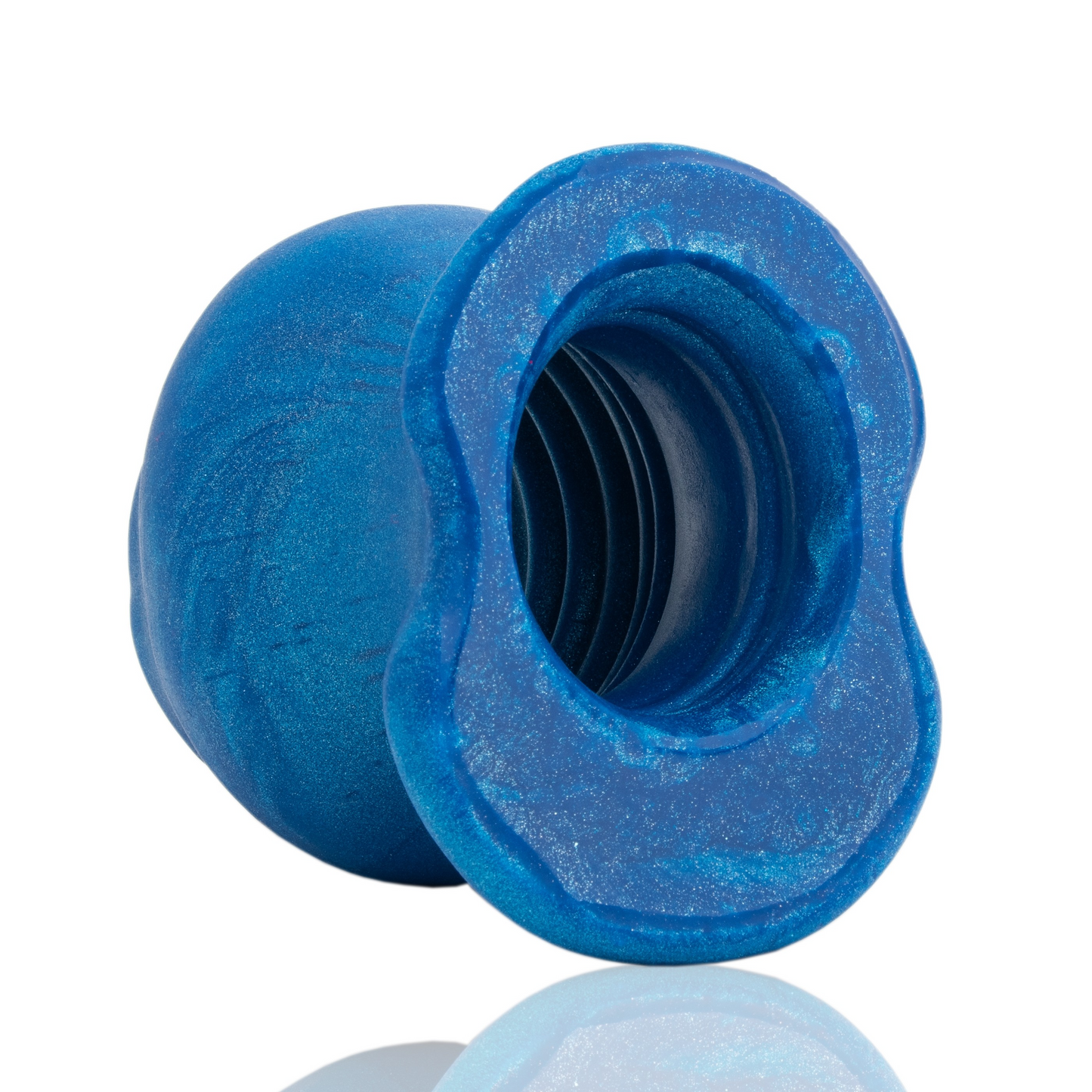 Oxballs Pighole Morph Silicone Plug - BLUEBALLS METALLIC
