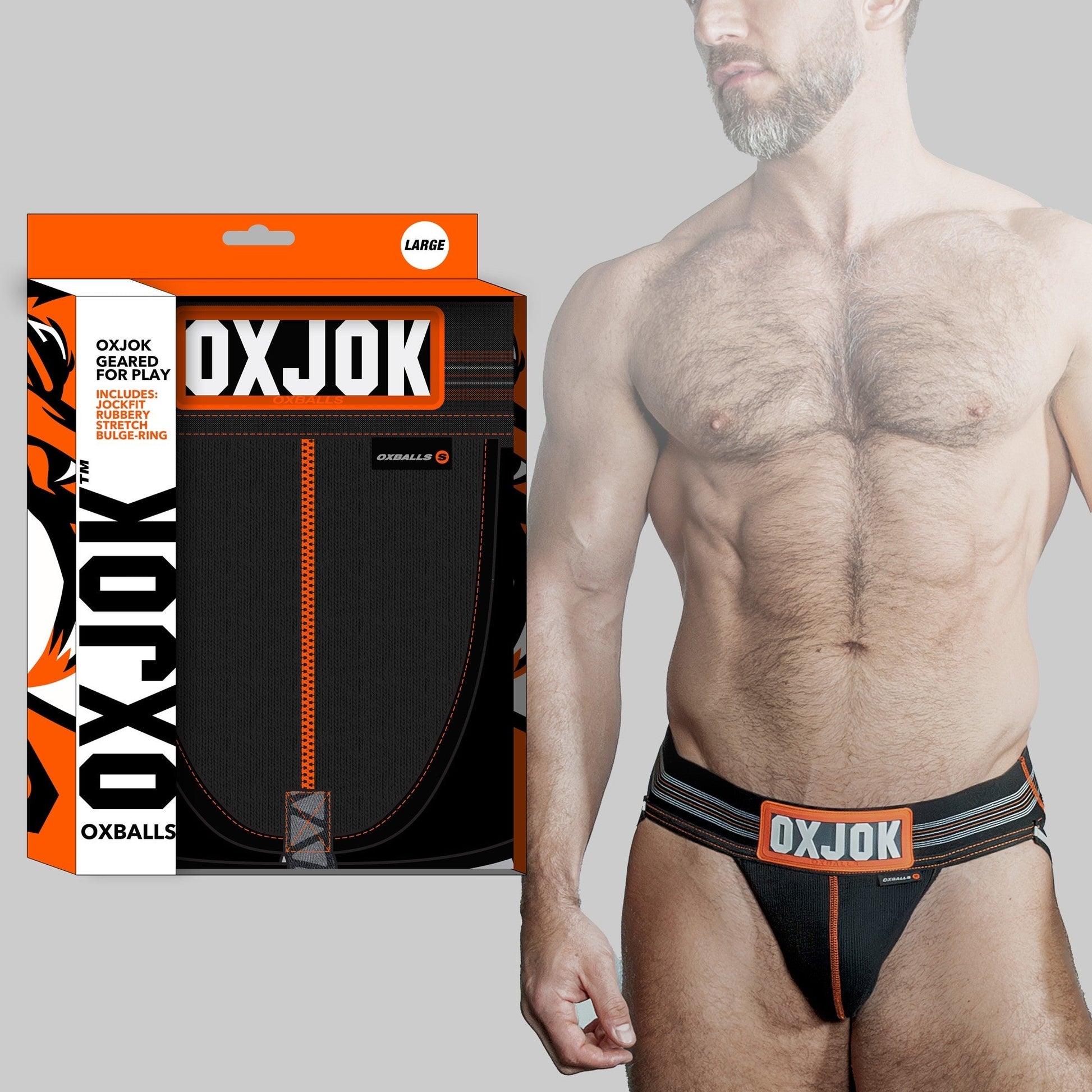 OXBALLS OXJOK Slingjock jockstrap in Black Iron