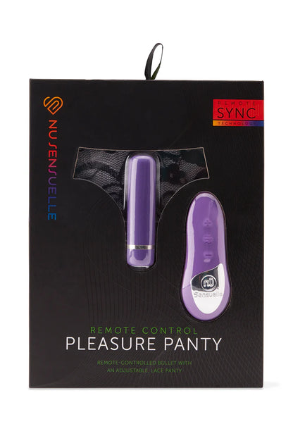  nü Sensuelle Pleasure Panty – Black lace remote vibrator with matching adjustable panties