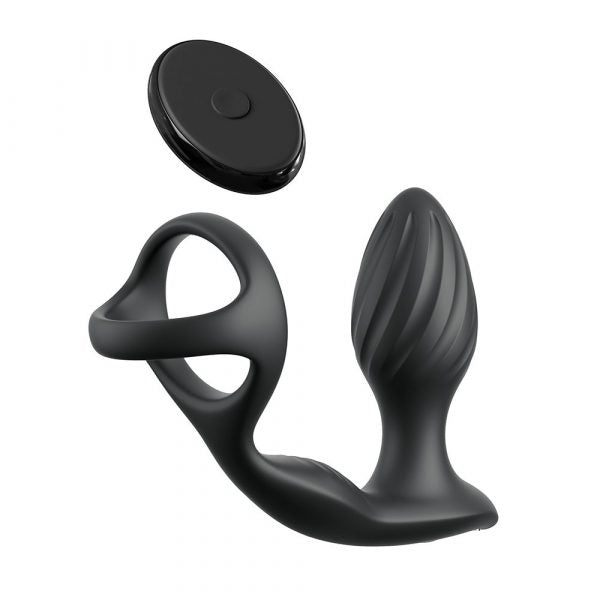 “Pipedream Ass-Gasm Gyro-Milk Pro automated prostate milking plug with gyration, vibration, and c-ring