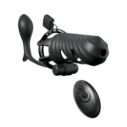 Vibrating Cock Blocker with Ass-Gasm Plug