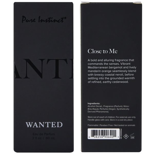 Pure Instinct Wanted Men's Collection Pheromone Perfume – 2 oz / 60 ml