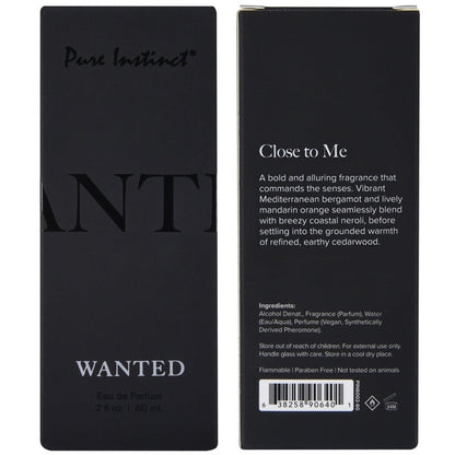 Pure Instinct Wanted Men's Collection Pheromone Perfume – 2 oz / 60 ml