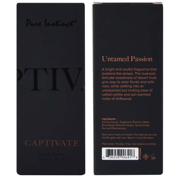 Pure Instinct Captivate pheromone perfume spray bottle for men