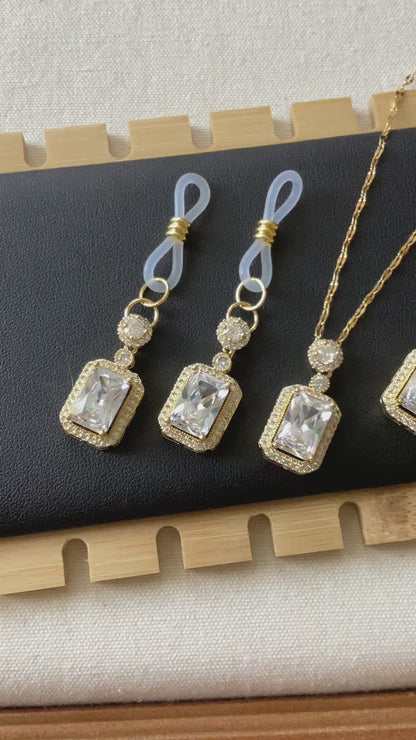 Square Gem Jewelry Set