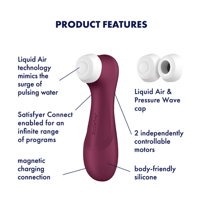Satisfyer Pro 2 Generation 3 Connect App - Wine Red