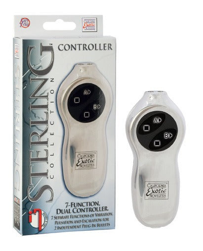 CalExotics Sterling 7-Function Dual Controller with Two Independent Jacks – Silver
