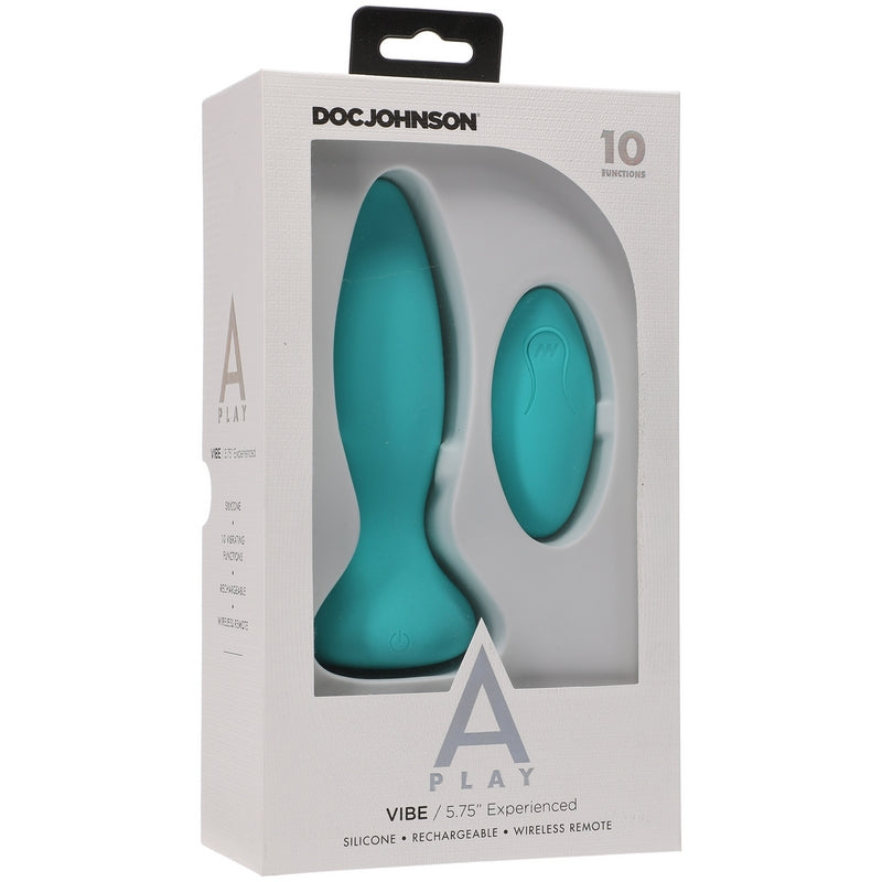 Doc Johnson A-Play Experienced Vibe – Vibrating Silicone Anal Plug with Remote