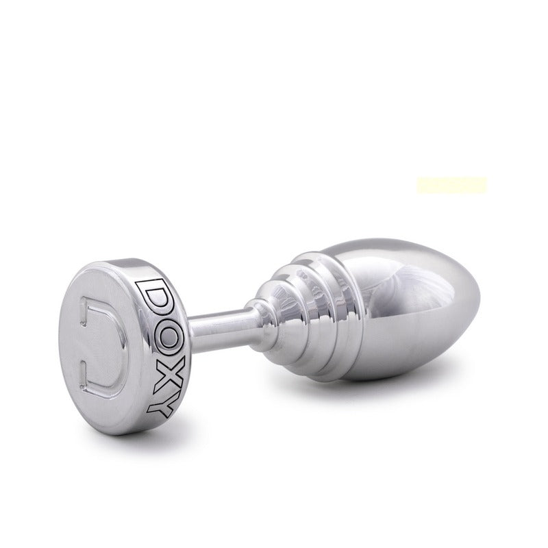 Weighted Metal Anal Plug with Ribbed Design