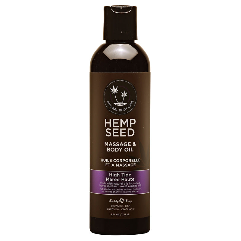 Earthly Body Hemp Seed Massage Oil High Tide 8 oz