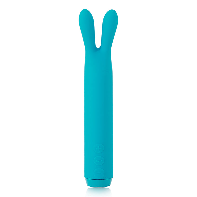 Je Joue Rabbit Silicone Bullet Vibrator with soft flexible ears for pinpoint clitoral stimulation, waterproof and rechargeable.