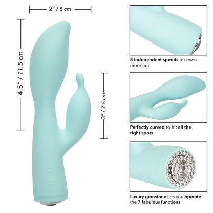 ual Motor Rabbit Vibe with Flexible Teaser & Curved Shaft