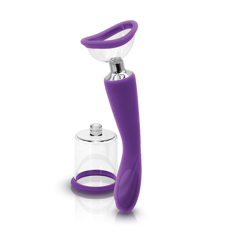 NS Novelties Inya Pump & Vibe – Pink dual-ended vibrator with suction cups for vaginal and nipple play

