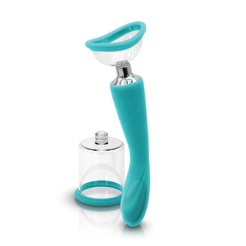 NS Novelties Inya Pump & Vibe – Pink dual-ended vibrator with suction cups for vaginal and nipple play

