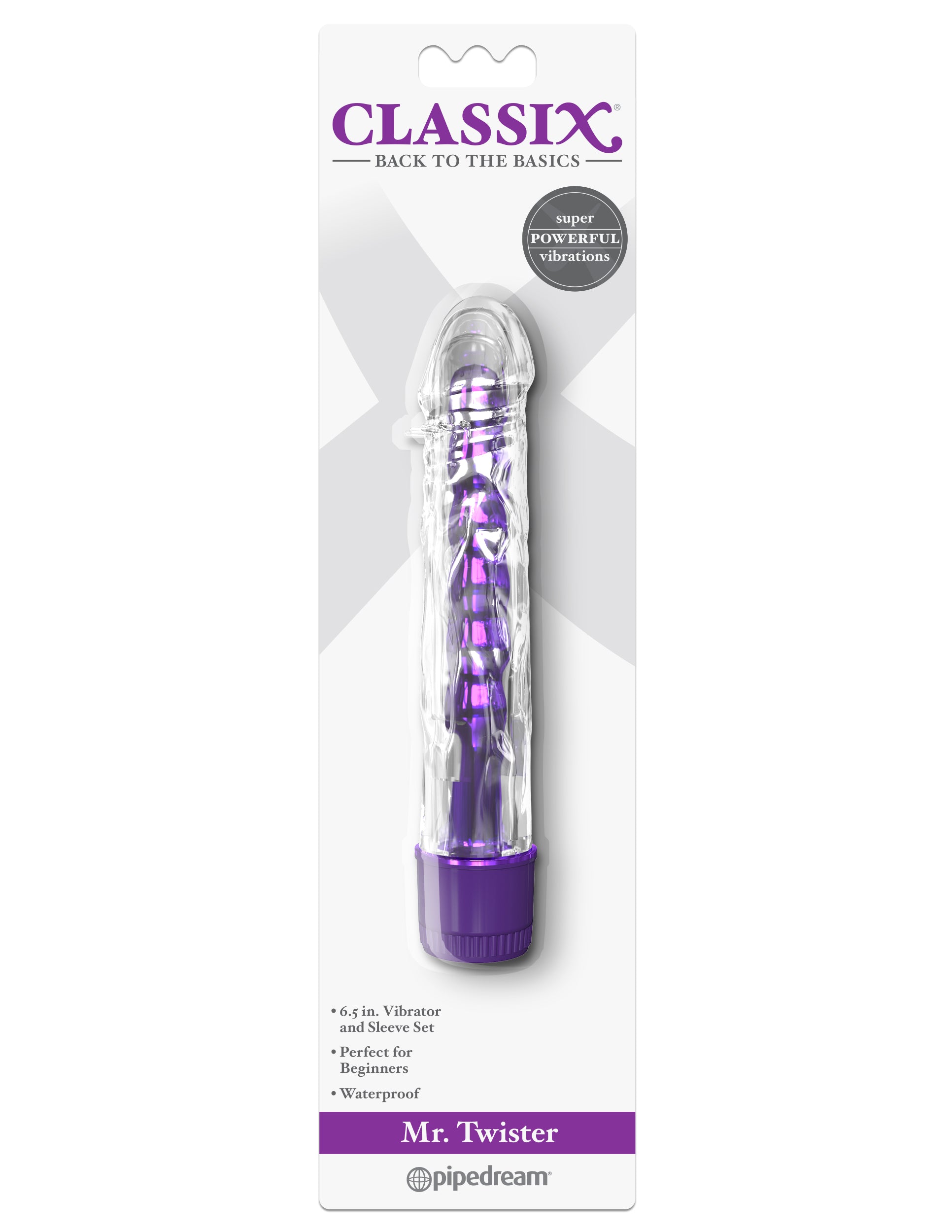 Mr. Twister Vibrator with Textured Sleeve – Dual-Use Beginner Toy by Pipedream