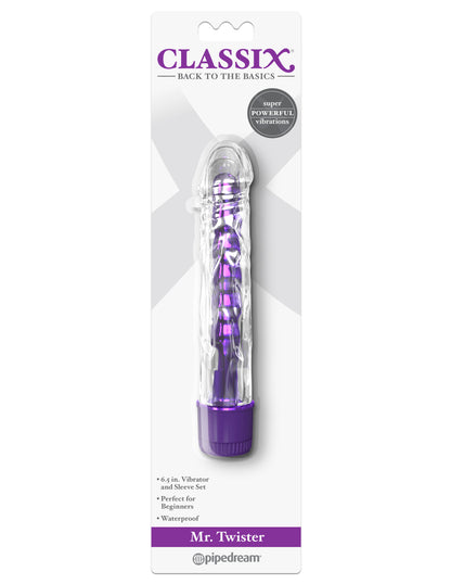 Mr. Twister Vibrator with Textured Sleeve – Dual-Use Beginner Toy by Pipedream