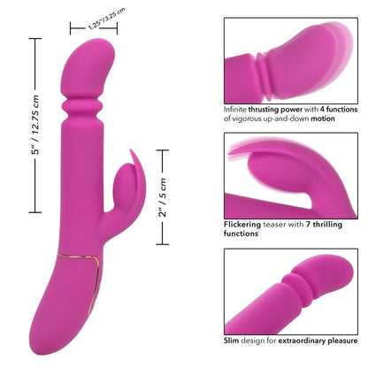 California Exotics Shameless Slim Player – Thrusting & Vibrating Silicone Dual Stimulator