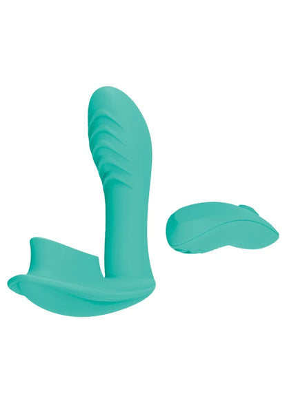 asstoys Blaze Remote Control Satisfier – Hands-Free Dual Stimulator - Aqua