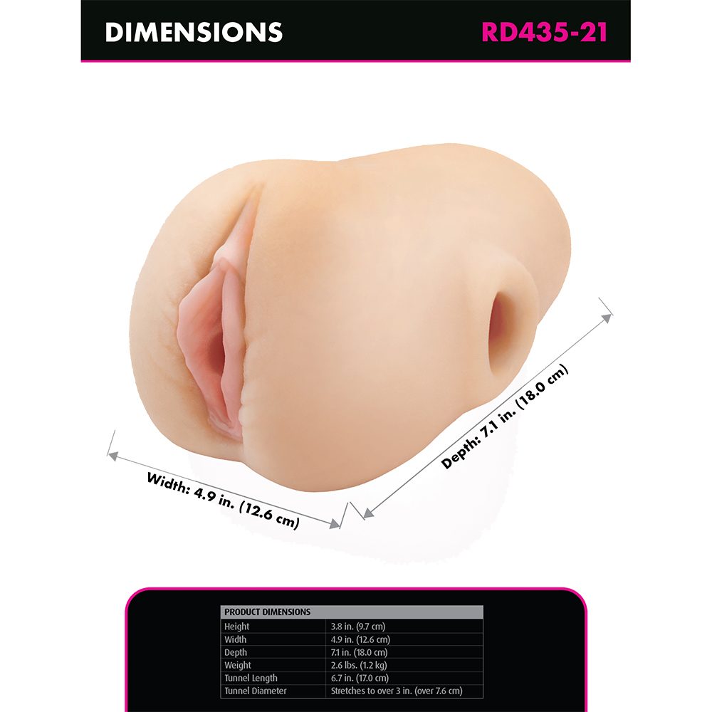 Pipedream Pussy Pounder Squeeze Stroker with SQUEEZE-CORE design and realistic Fanta Flesh texture