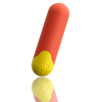 ROMP Riot Bullet Vibrator in soft orange with silicone cap