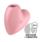 Satisfyer Cutie Heart Clitoral Stimulator - Light Red