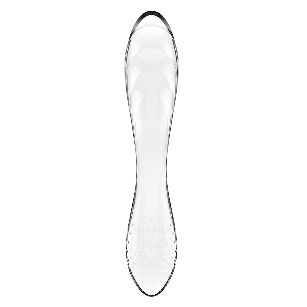 Satisfyer Dazzling Crystal 1 Glass Dildo with dual-sided textures