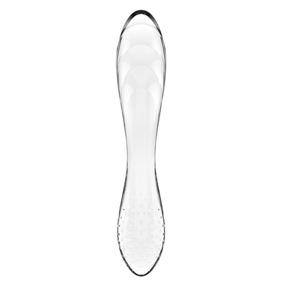 Satisfyer Dazzling Crystal 1 Glass Dildo with dual-sided textures