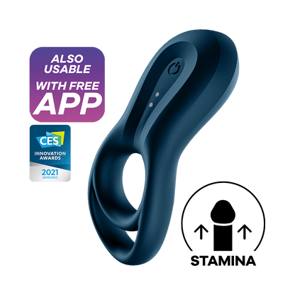 Waterproof ring vibrator for couples with app compatibility