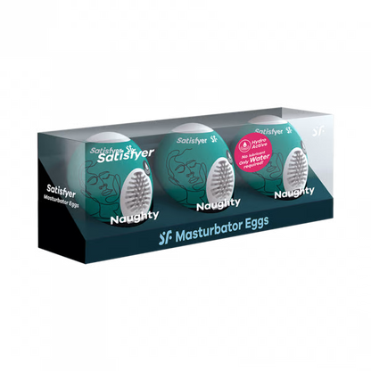 Satisfyer Masturbator Egg 3er Set (Naughty) - Dark Green