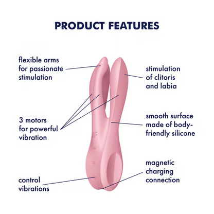 Flexible lay-on vibrator with independent center motor control