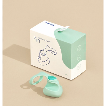 Dame Fin finger vibrator with optional strap in soft silicone
